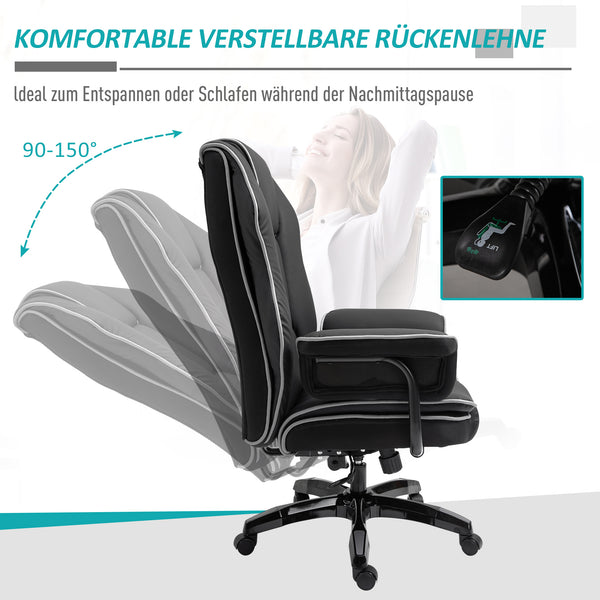 Office chair with armrests and rocking function