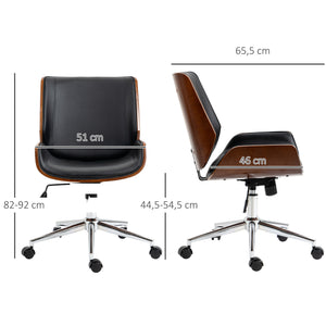 Office chair with rocking function, ergonomic computer chair, black