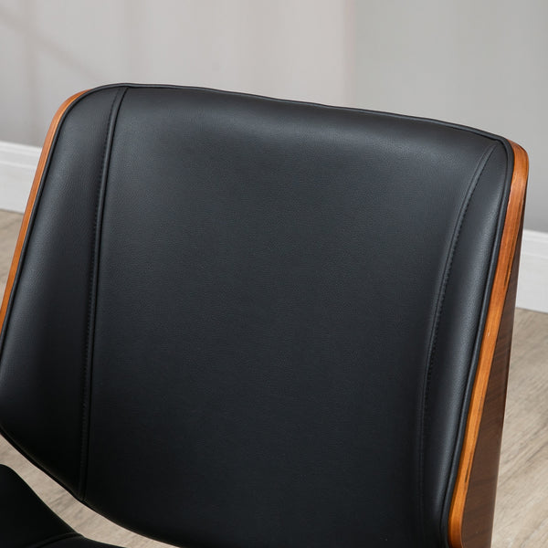 Office chair with rocking function, ergonomic computer chair, black