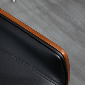 Office chair with rocking function, ergonomic computer chair, black