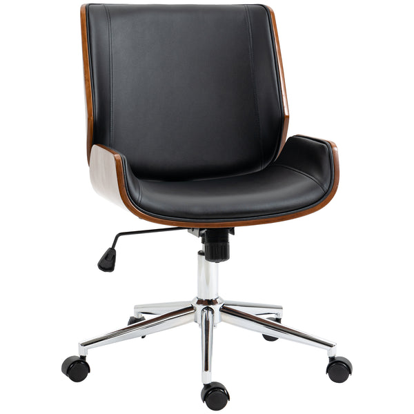 Office chair with rocking function, ergonomic computer chair, black