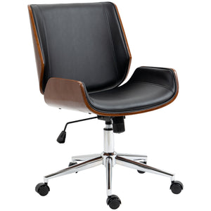 Office chair with rocking function, ergonomic computer chair, black