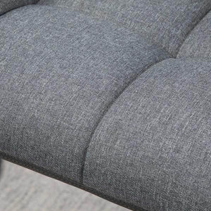 Barhocker 2er-Set Retro-Design höhenverstellbar Kunstleder Leinenoptik Grau + Schwarz