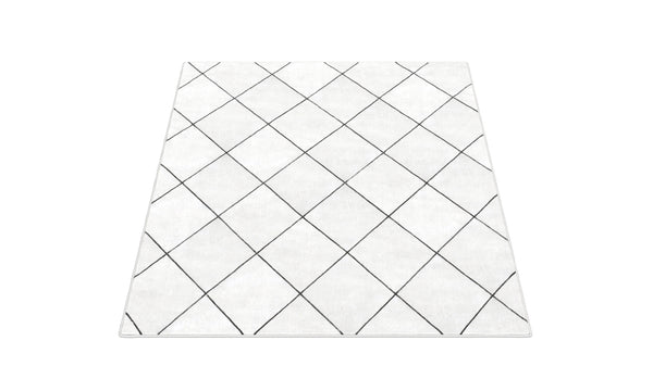 Moquette à poils longs EVE 160 x 220 cm beige/noir