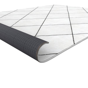 Moquette à poils longs EVE 160 x 220 cm beige/noir