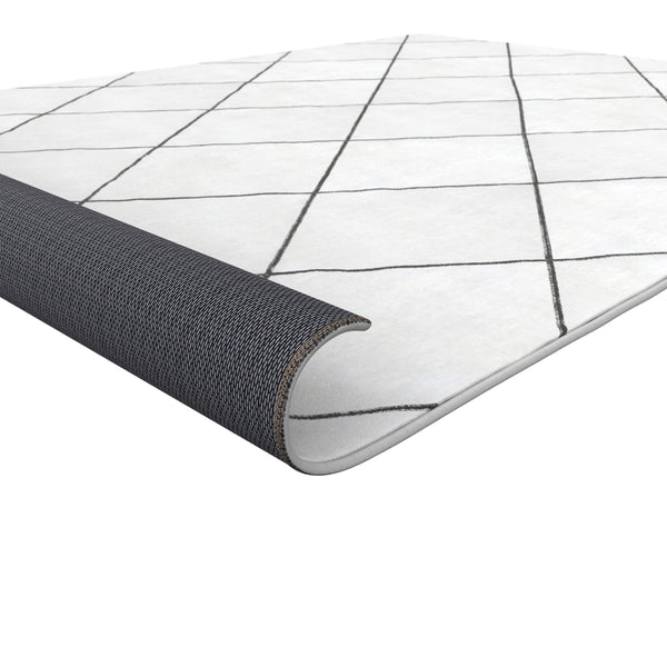 Moquette à poils longs EVE 160 x 220 cm beige/noir