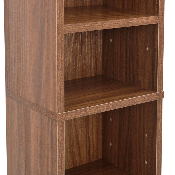 Standregal Norman CD Regal mit 6 Fächern Walnussimitat