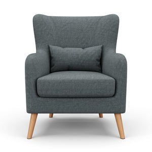Sessel mit Hocker JARIS anthrazit