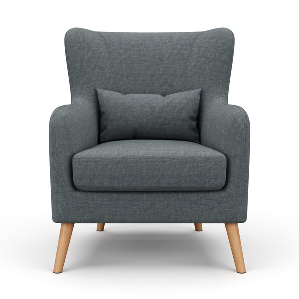 Sessel mit Hocker JARIS anthrazit