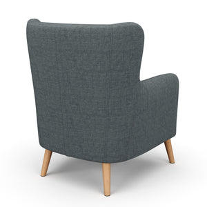 Sessel mit Hocker JARIS anthrazit