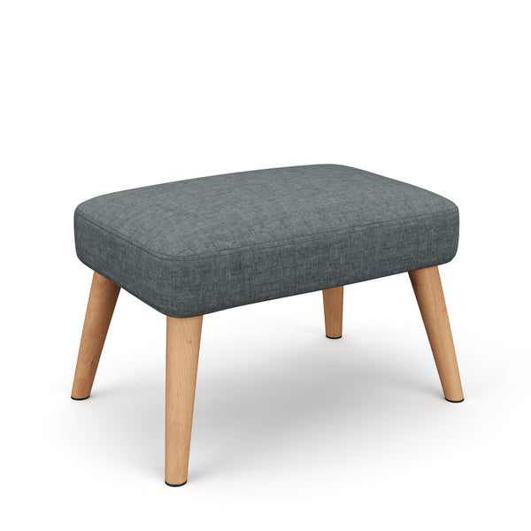 Sessel mit Hocker JARIS anthrazit