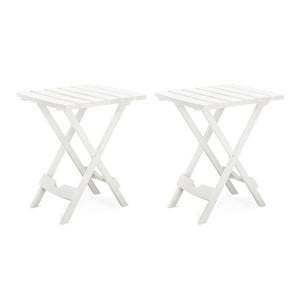 Beistelltisch klappbar 2er Set weiss