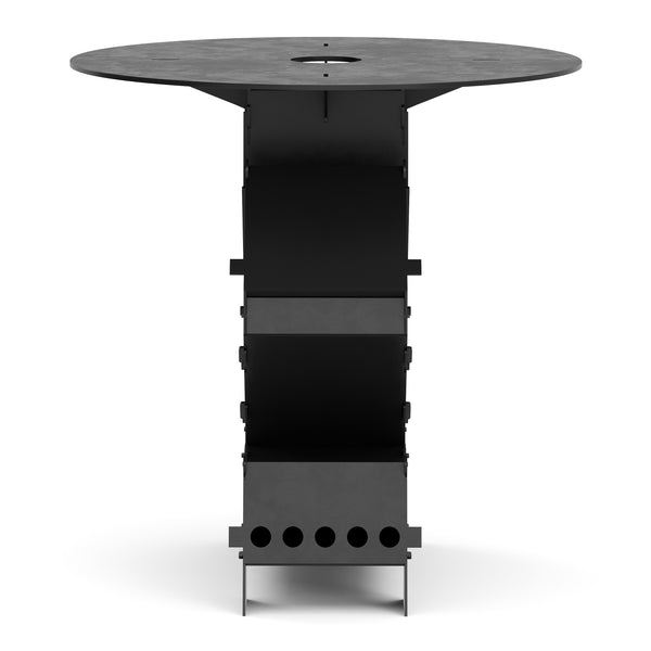 Raketenofen mit Grillplatte 34 x 15 x 53 cm
