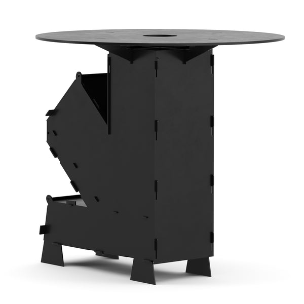 Raketenofen mit Grillplatte 34 x 15 x 53 cm