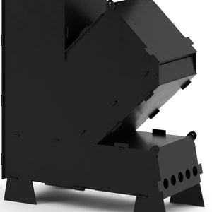 Raketenofen mit Grillplatte 34 x 15 x 53 cm