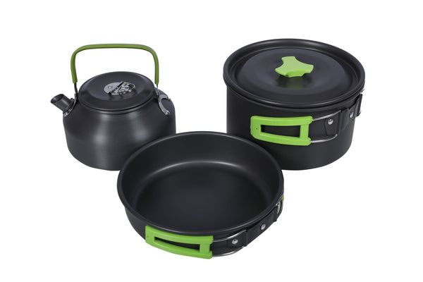 Set di pentole da campeggio, 3 pezzi