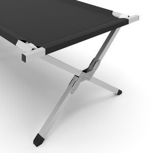 Lit de camping pliant EMERY anthracite