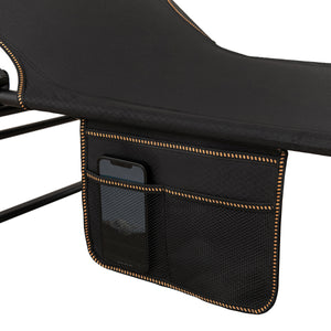 Campingbett klappbar FRAK 190 x 68 x 30 cm schwarz