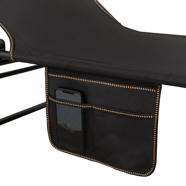 Campingbett klappbar FRAK 190 x 68 x 30 cm schwarz