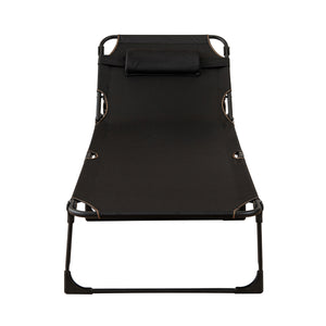 Campingbett klappbar FRAK 190 x 68 x 30 cm schwarz