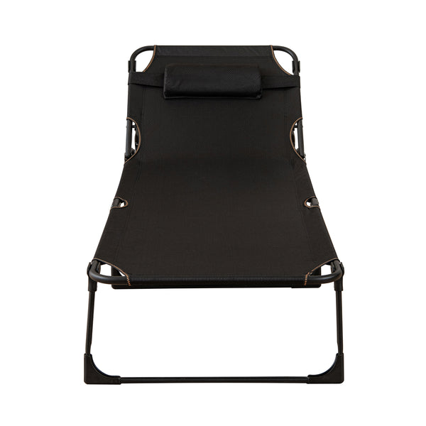 Campingbett klappbar FRAK 190 x 68 x 30 cm schwarz
