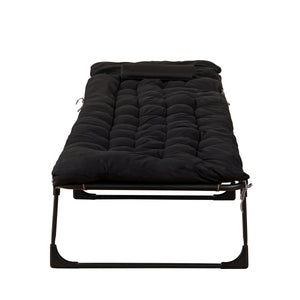 Campingbett klappbar FRAK 190 x 68 x 30 cm schwarz