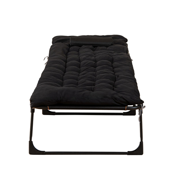 Campingbett klappbar FRAK 190 x 68 x 30 cm schwarz