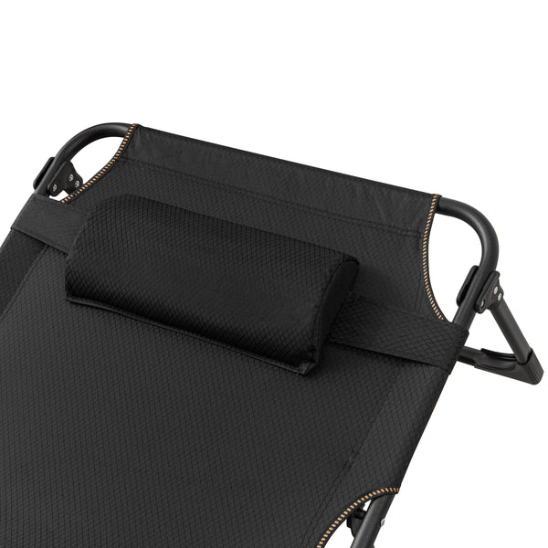 Campingbett klappbar FRAK 190 x 68 x 30 cm schwarz