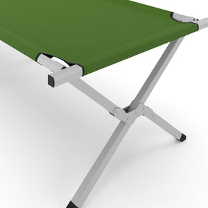Letto da campeggio pieghevole verde