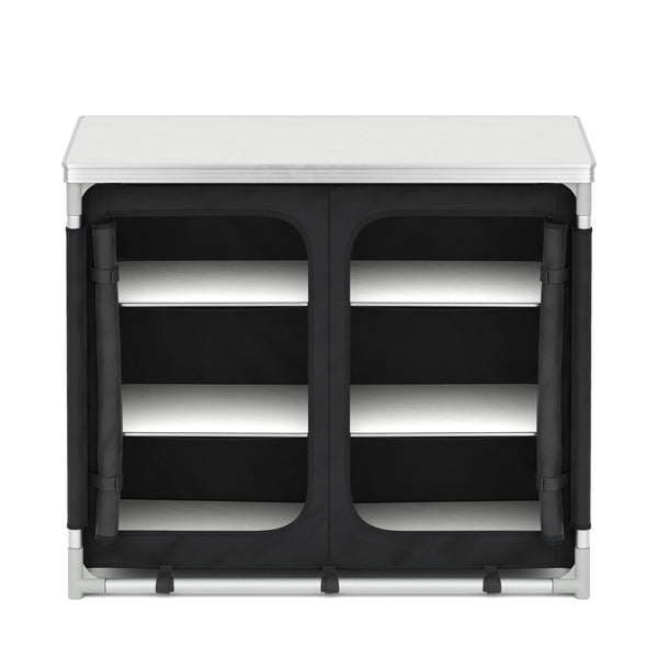 Cucina da campeggio nera 97 x 48 x 78 cm
