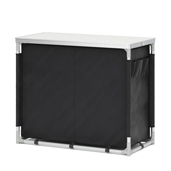 Cucina da campeggio nera 97 x 48 x 78 cm