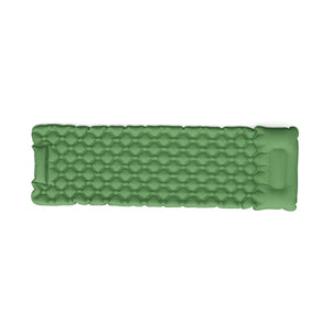 Materassino da campeggio con cuscino 195 x 60 x 5 cm verde