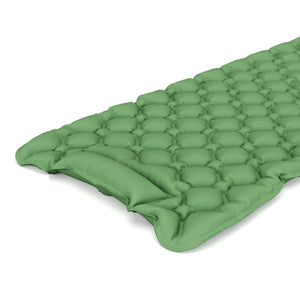 Materassino da campeggio con cuscino 195 x 60 x 5 cm verde