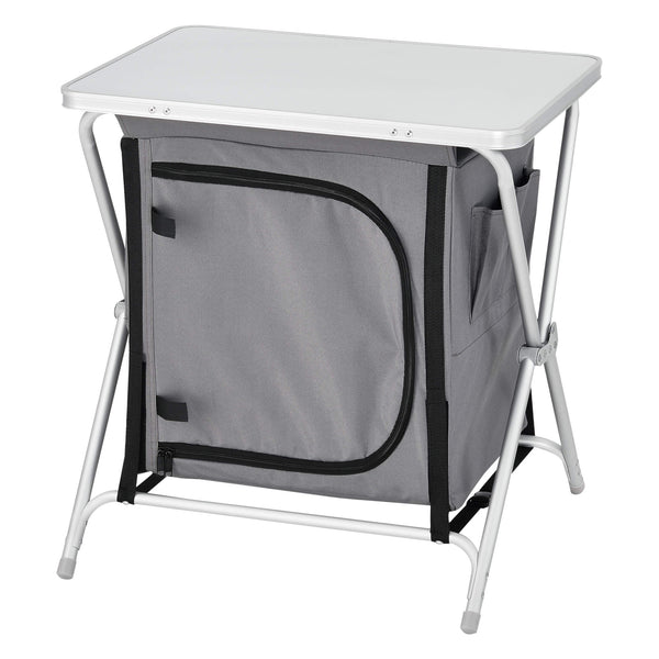 Tullinge camping cupboard with worktop 60x45x64cm dark grey