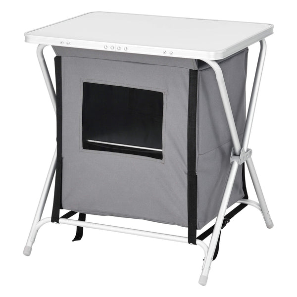 Tullinge camping cupboard with worktop 60x45x64cm dark grey