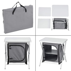 Tullinge camping cupboard with worktop 60x45x64cm dark grey