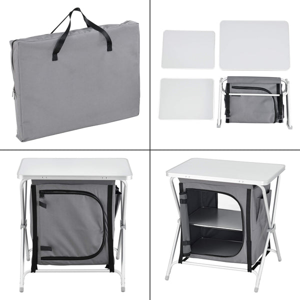 Tullinge camping cupboard with worktop 60x45x64cm dark grey