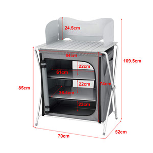 Tullinge camping cupboard with worktop 70x52x109.5cm 