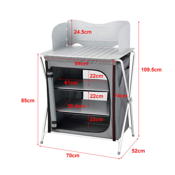 Tullinge camping cupboard with worktop 70x52x109.5cm 
