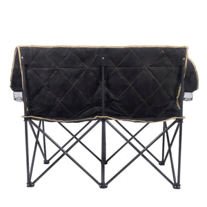 Campingsofa faltbar 2 Personen schwarz/beige