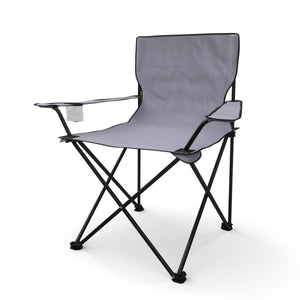 Ensemble de 4 chaises de camping grises