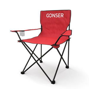 Camping chair set of 4, red
