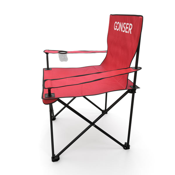 Camping chair set of 4, red