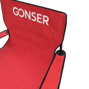 Camping chair set of 4, red