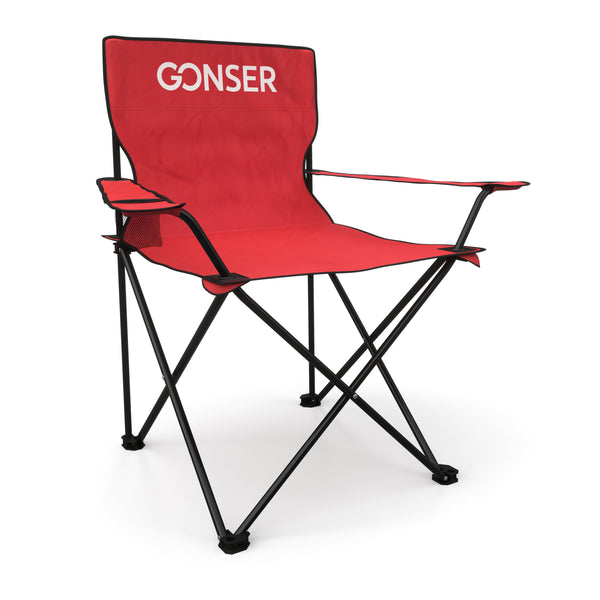 Camping chair set of 4, red