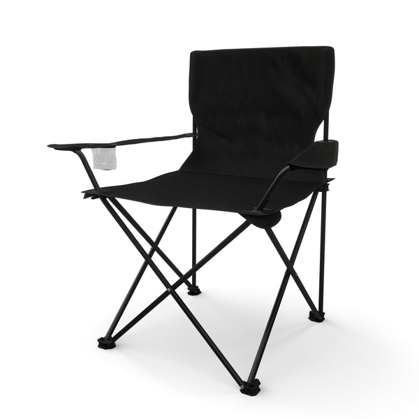 Ensemble de 4 chaises de camping noires