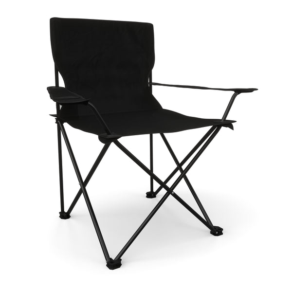 Ensemble de 4 chaises de camping noires