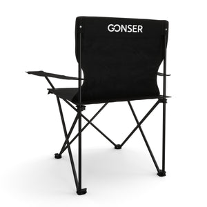 Ensemble de 4 chaises de camping noires