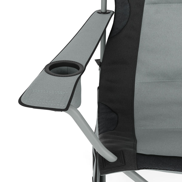 Chaise de camping CORA, gris/noir