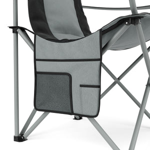 Chaise de camping CORA, gris/noir